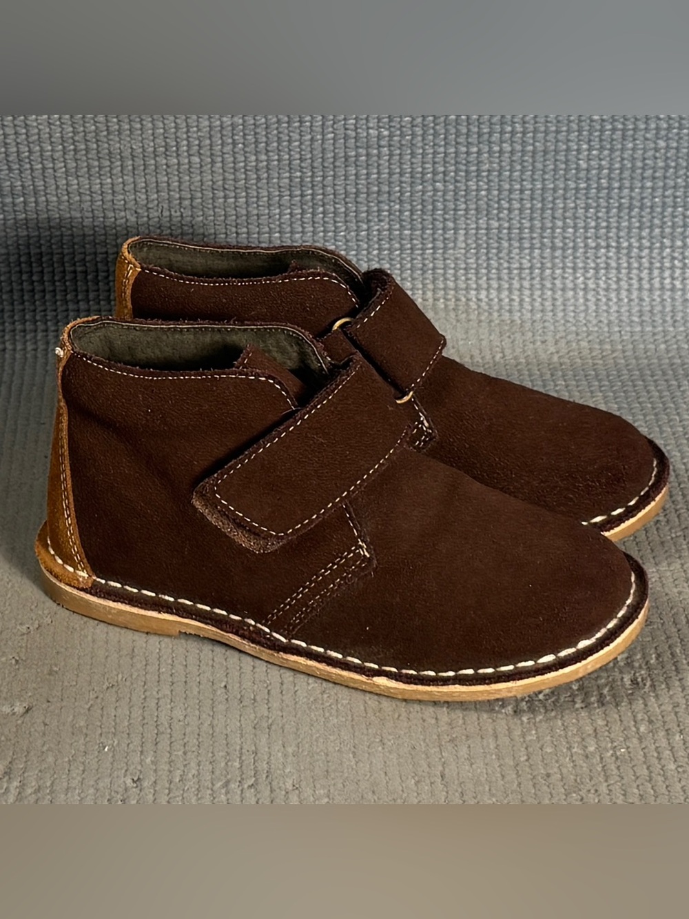 L'Amour Emmett Brown Nubuck Leather Desert Boots Toddler Size 11C